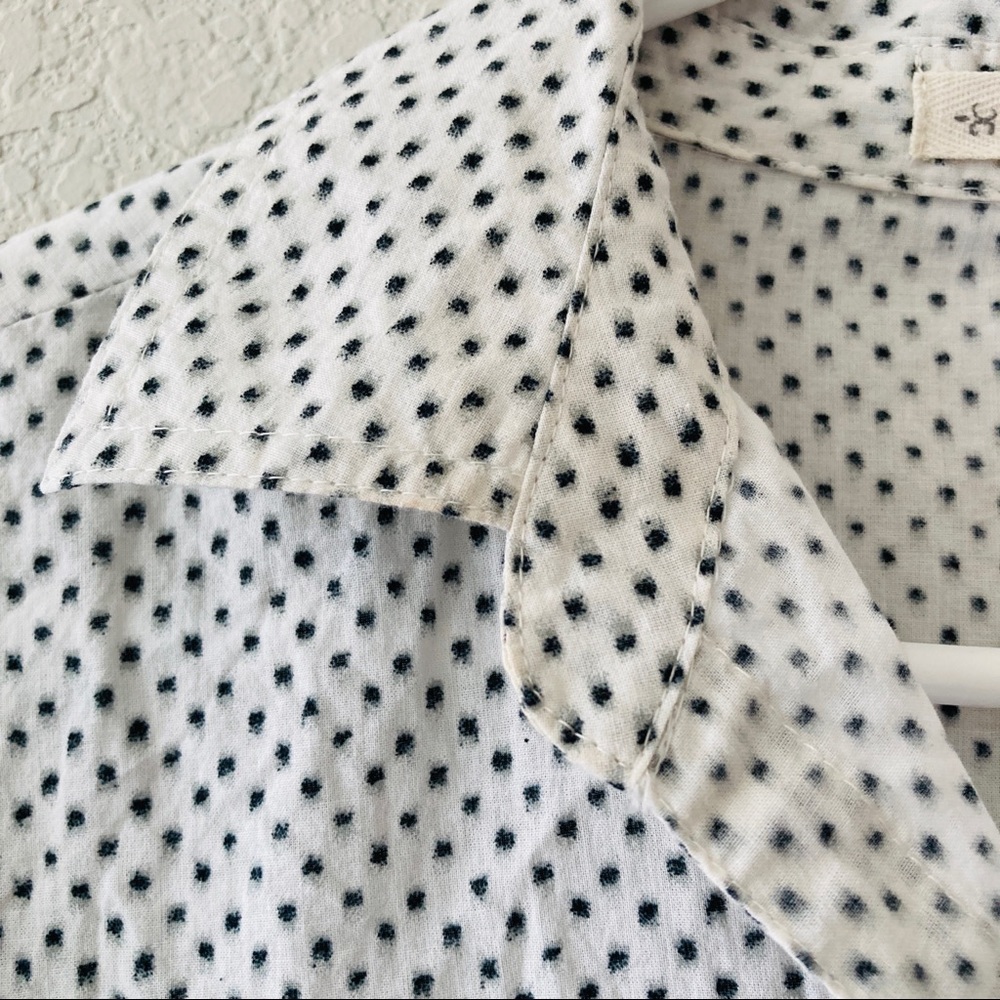 Hester & Orchard Polka Dot Cotton Button Down Shirt S - Picture 9 of 9